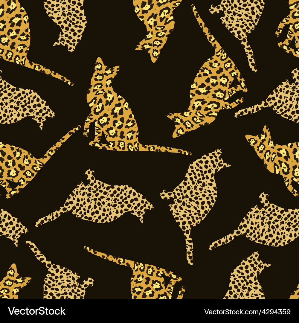 Wildcat Pattern Background Wildcats Royalty Free Vector Image - VectorStock