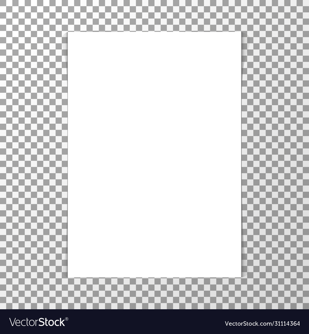 Blank realistic white sheet paper mockup