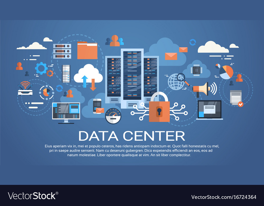 Data center cloud computer connection hosting