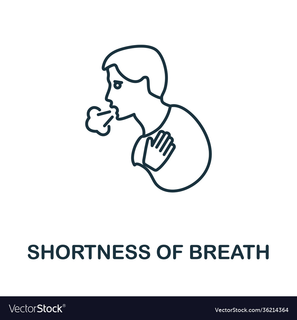 Shortness breath icon simple from coronavirus Vector Image