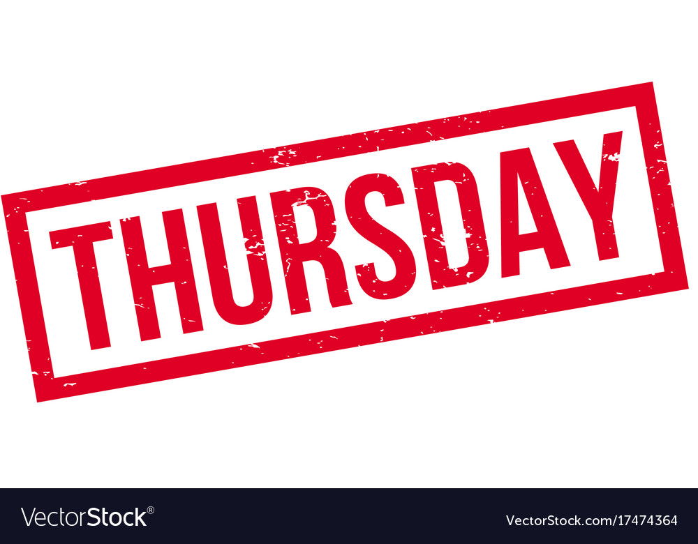 Thursday rubber stamp Royalty Free Vector Image