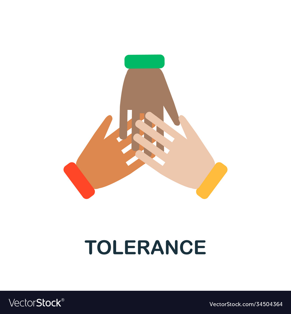 Tolerance icon simple element from core values vector image Tolerance icon simple element from core values