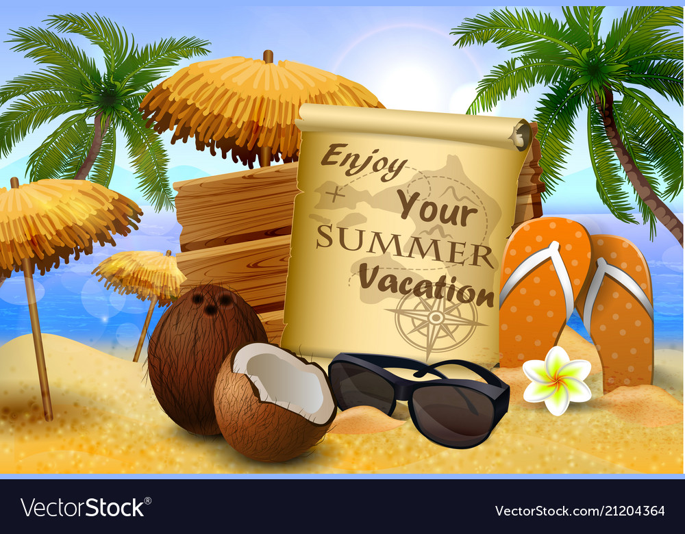 Tropical background vector image Tropical background