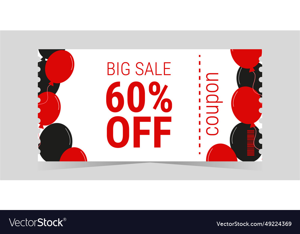 Discount voucher and sale coupon template layout