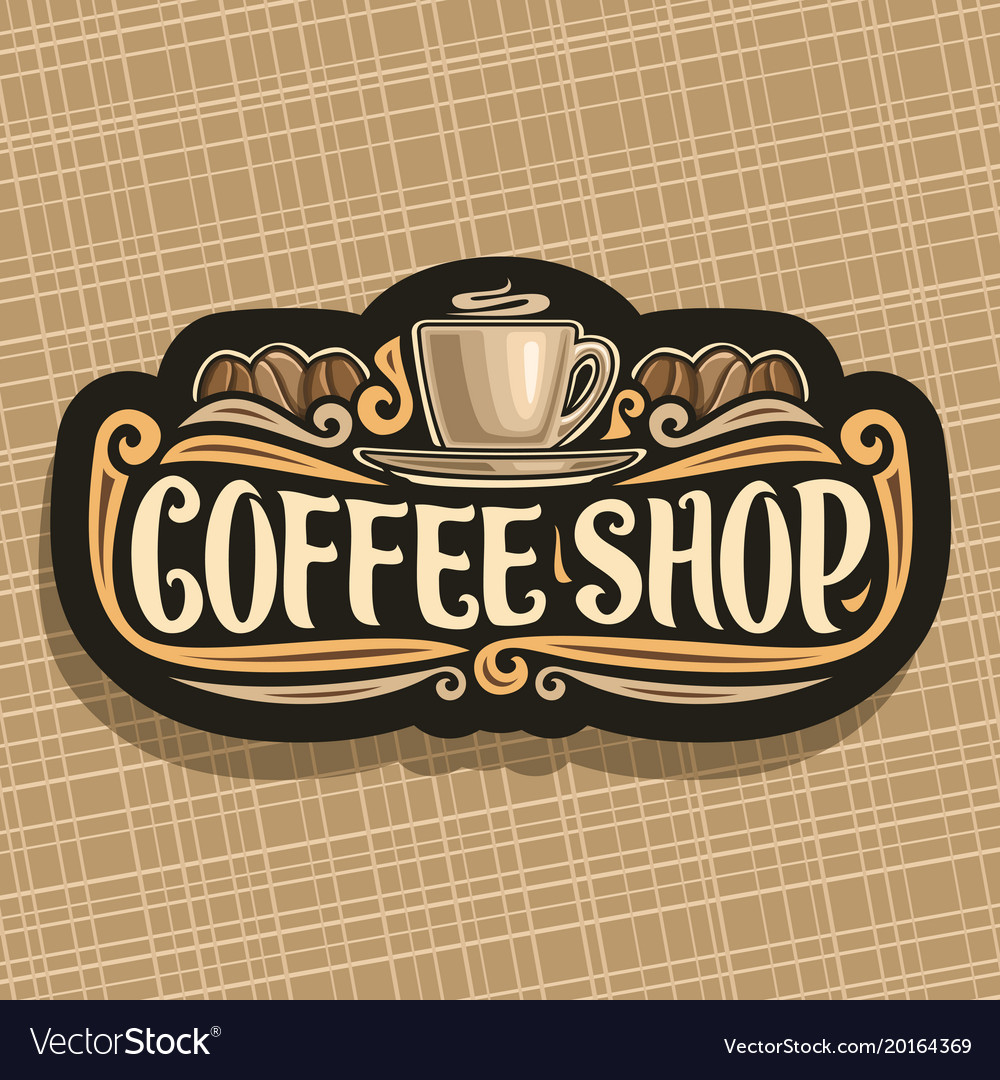 Logo for coffee shop Royalty Free Vector Image