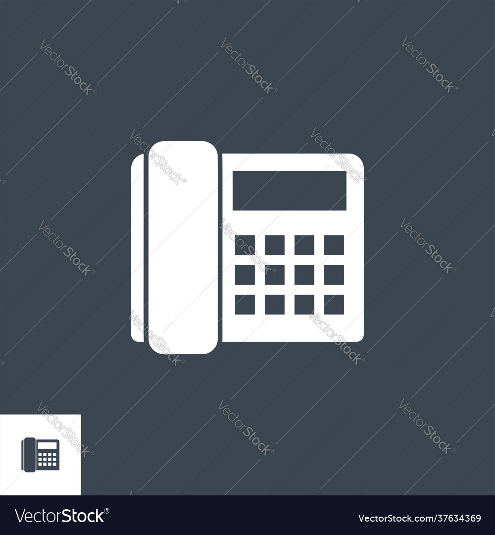 Office phone related glyph icon