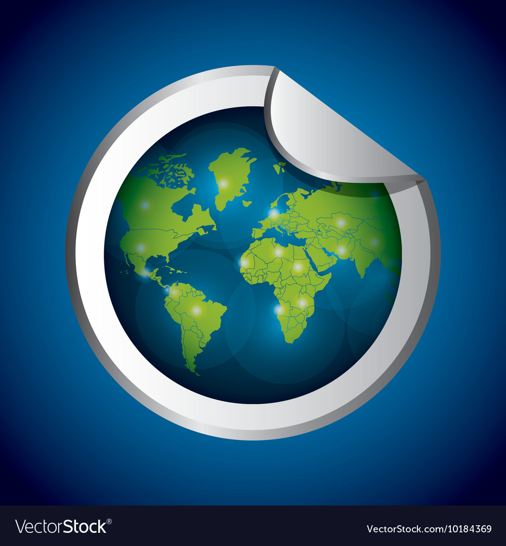 Planet icon sticker design graphic
