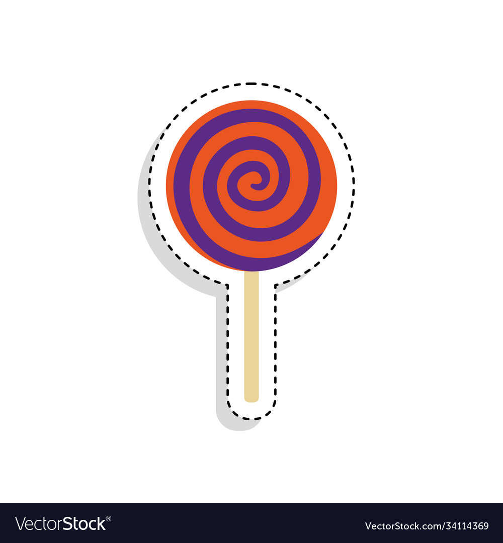 Sticker a lollipop halloween candy