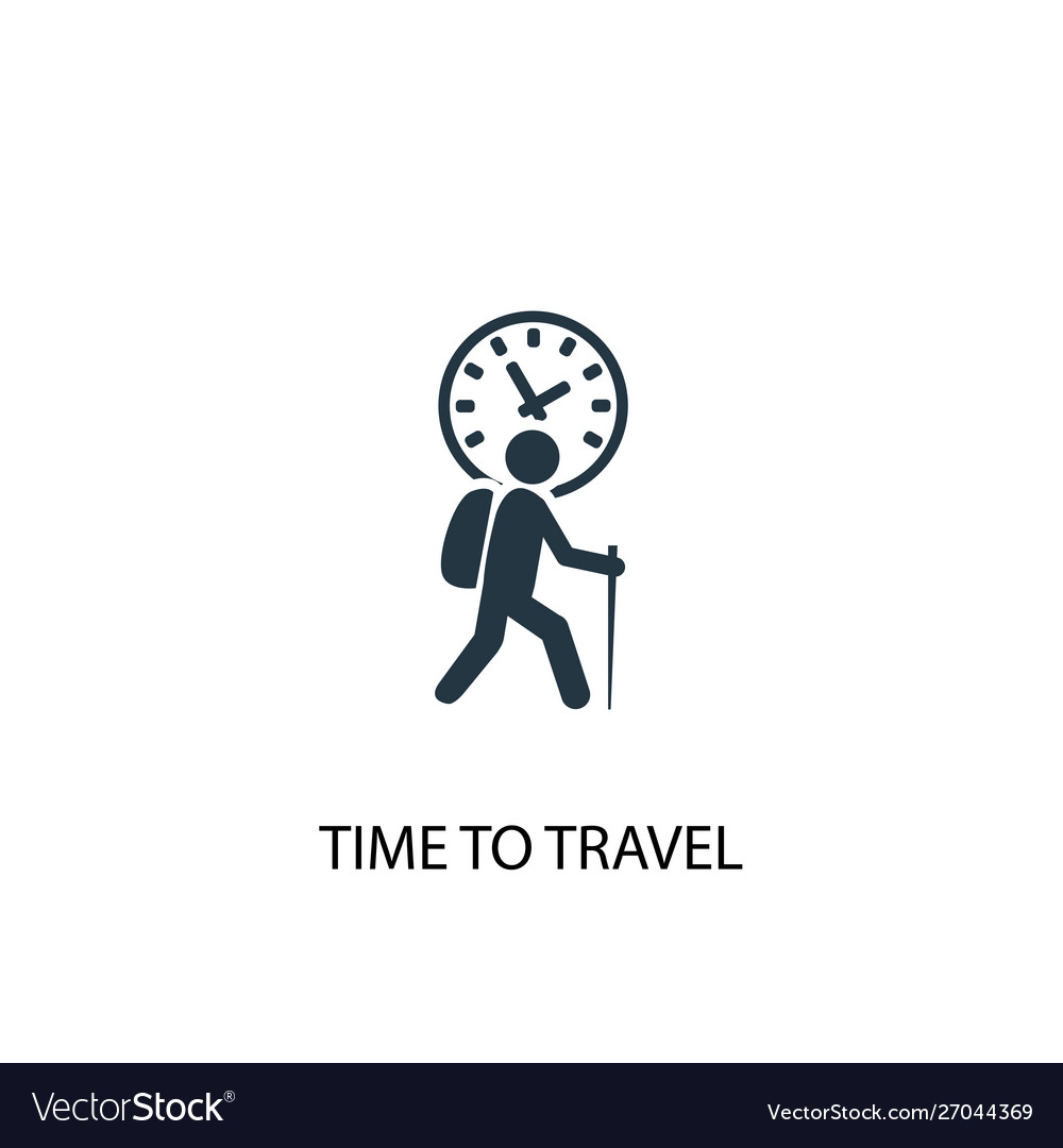 Time to travel icon simple element