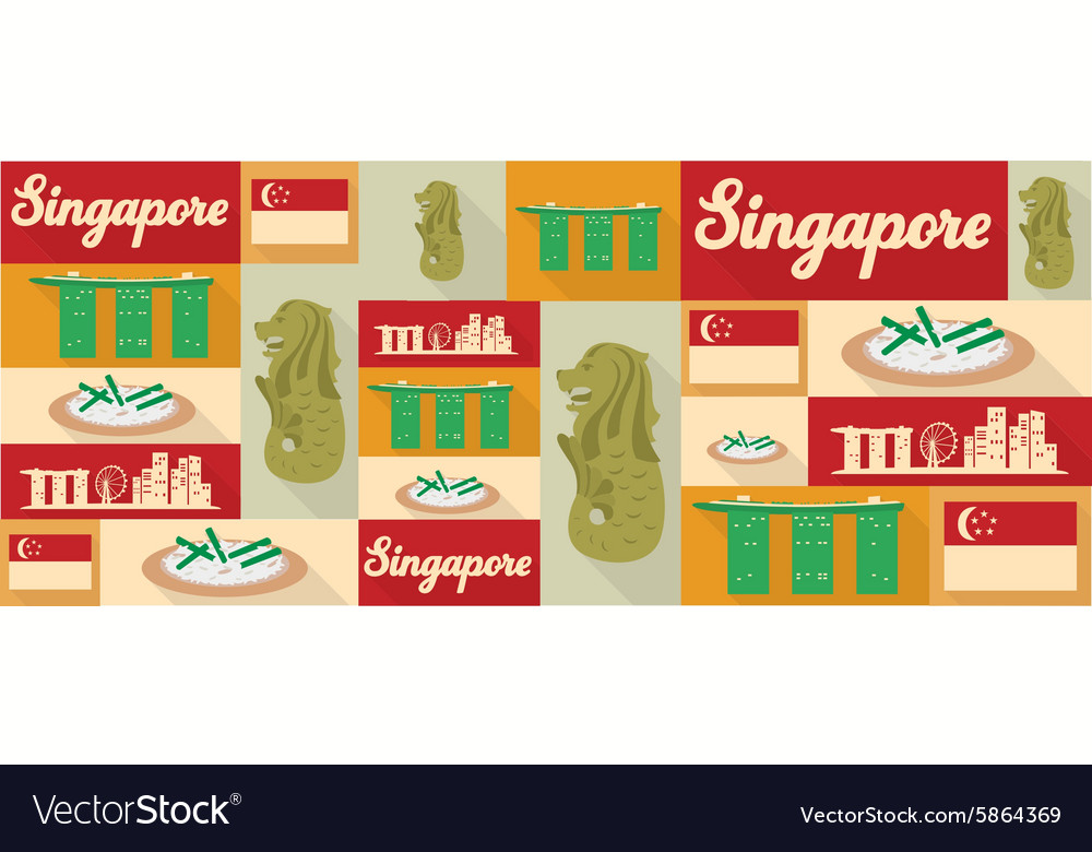 Travel and tourism icons singapore