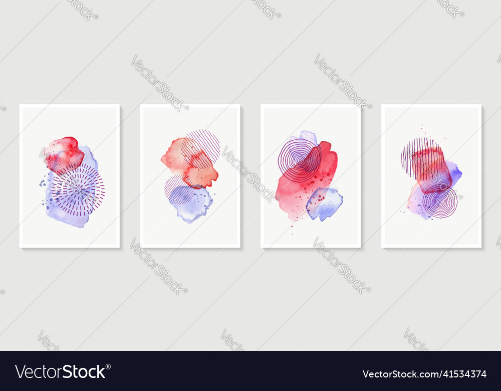 Creative minimalist hand painted abstract art vector image Creative minimalist hand painted abstract art