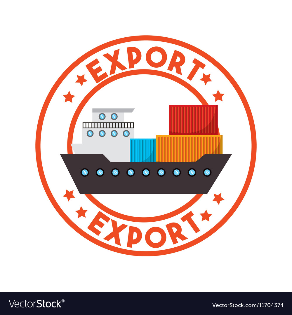 Export and import design Royalty Free Vector Image