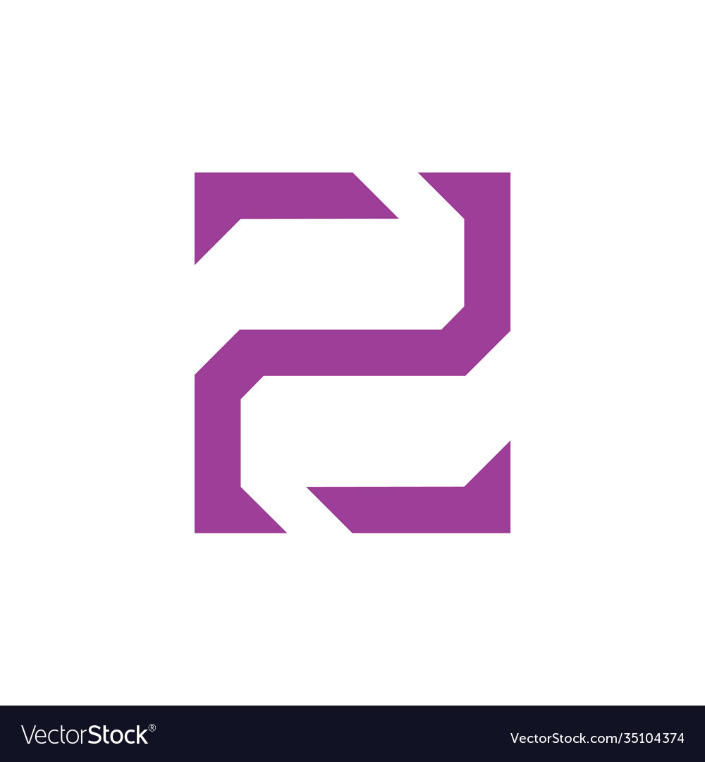 Number two geometric line logo