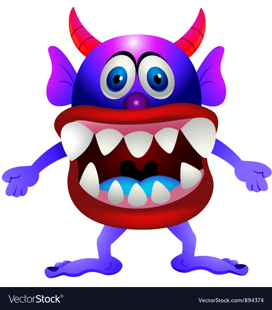 Scary monster Royalty Free Vector Image - VectorStock