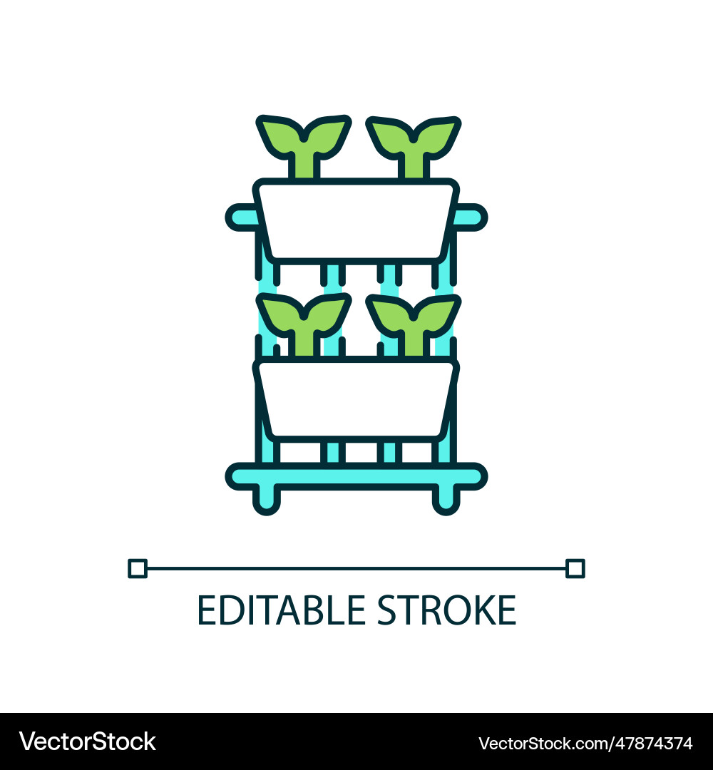 Thin line editable wall systems icon Royalty Free Vector