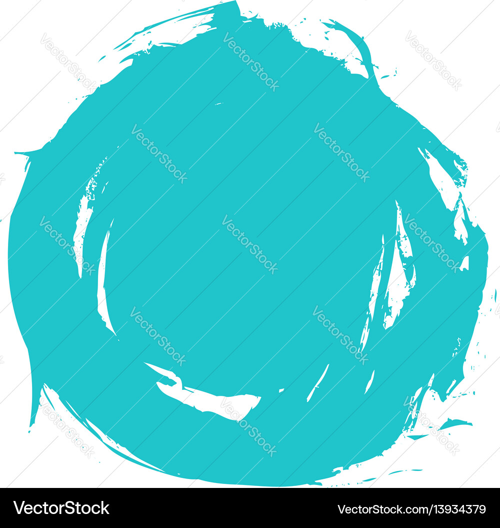 Brush stroke circle shape Royalty Free Vector Image
