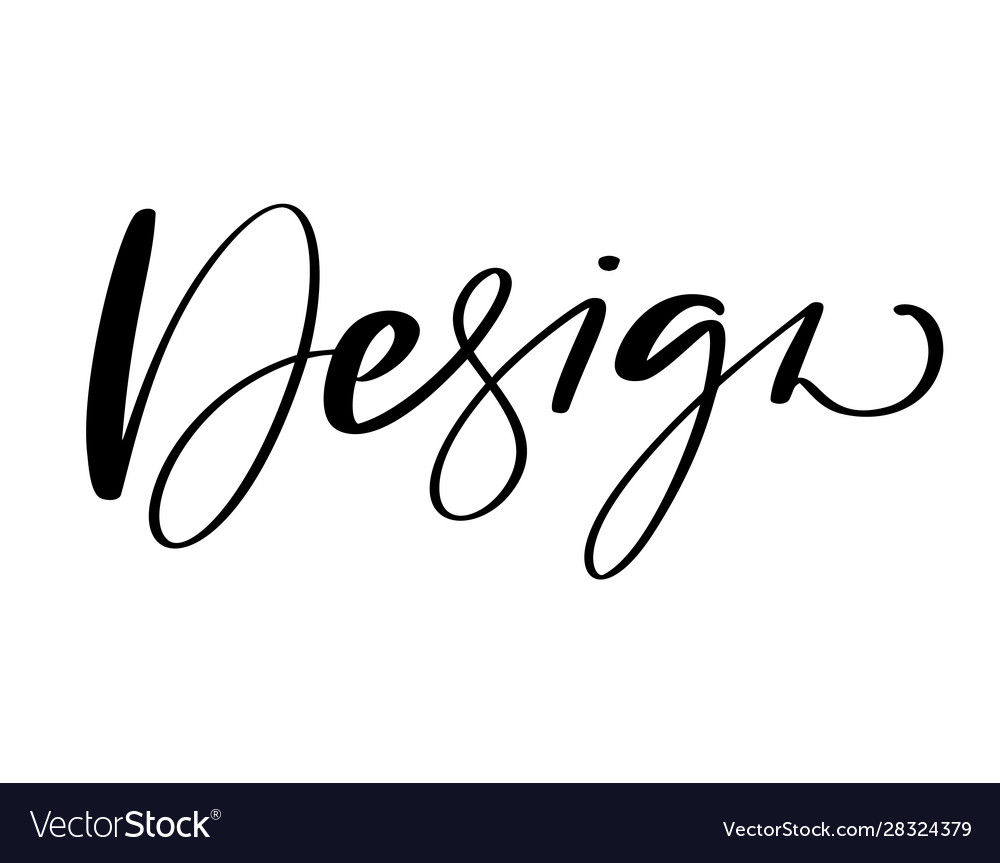 Concept word design hand