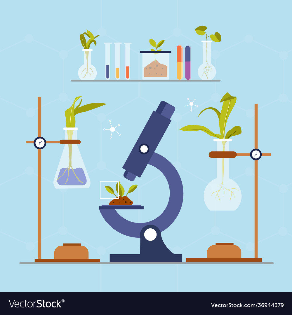 Flat biotechnology concept