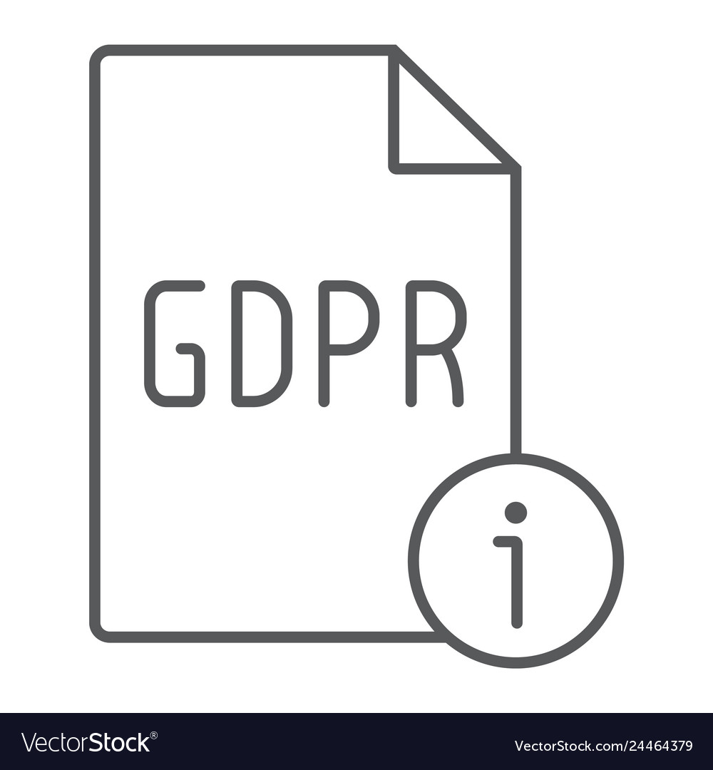 Gdpr info Dünne Linie Icon persönliche und Privatsphäre