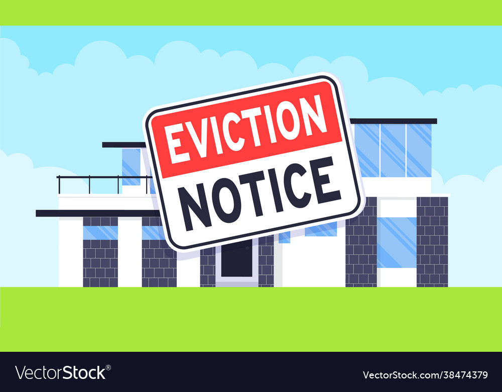 House eviction notice legal document icon sign