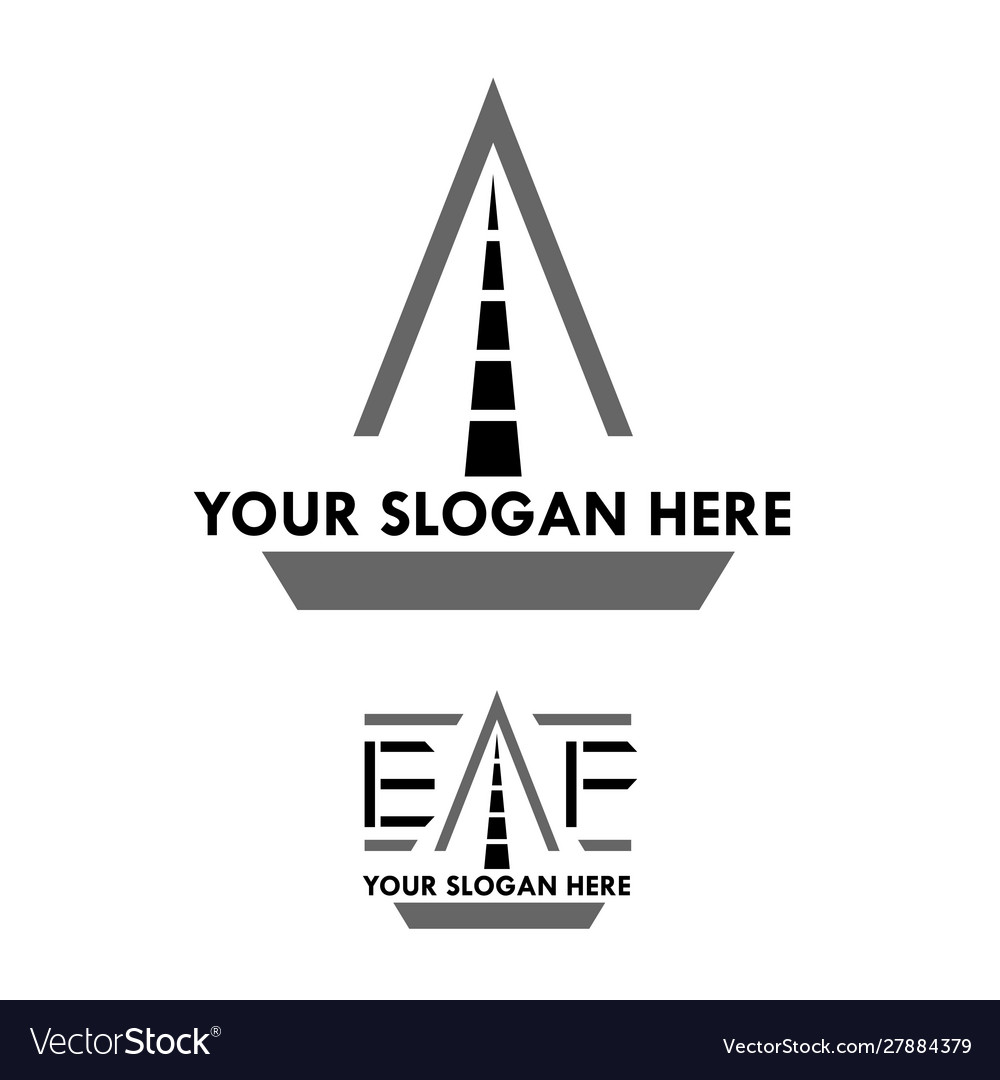 Road alphabet logo concept can be used