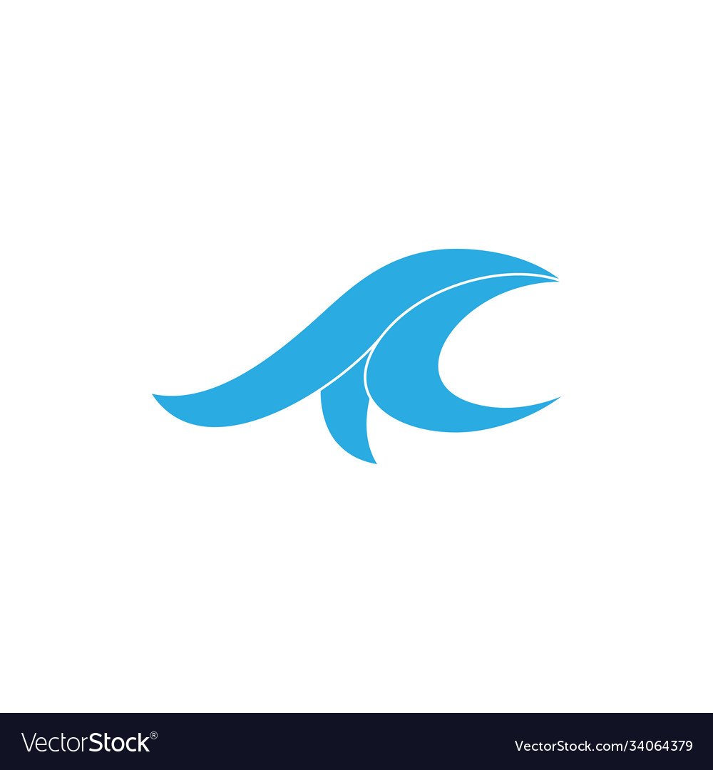 Simple curves waves logo Royalty Free Vector Image