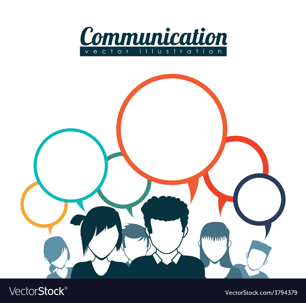 Speech bubbles communication Royalty Free Vector Image