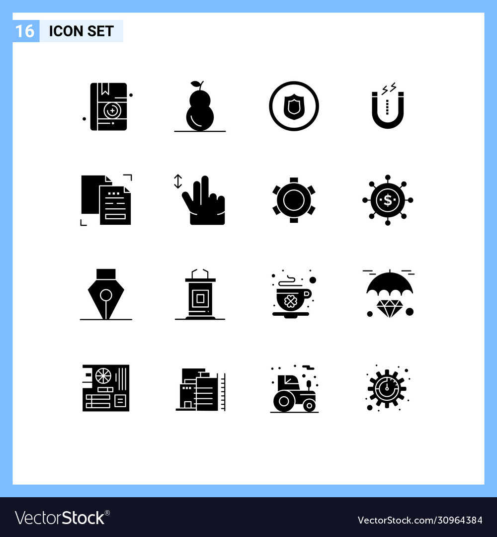 16 universal solid glyph signs symbols