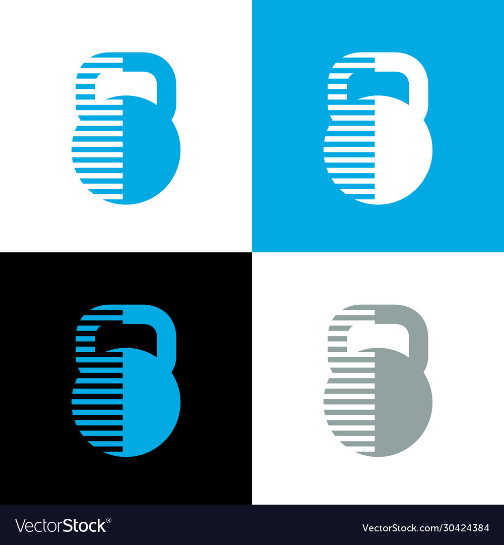 Abstract kettlebell icon design fitness and gym