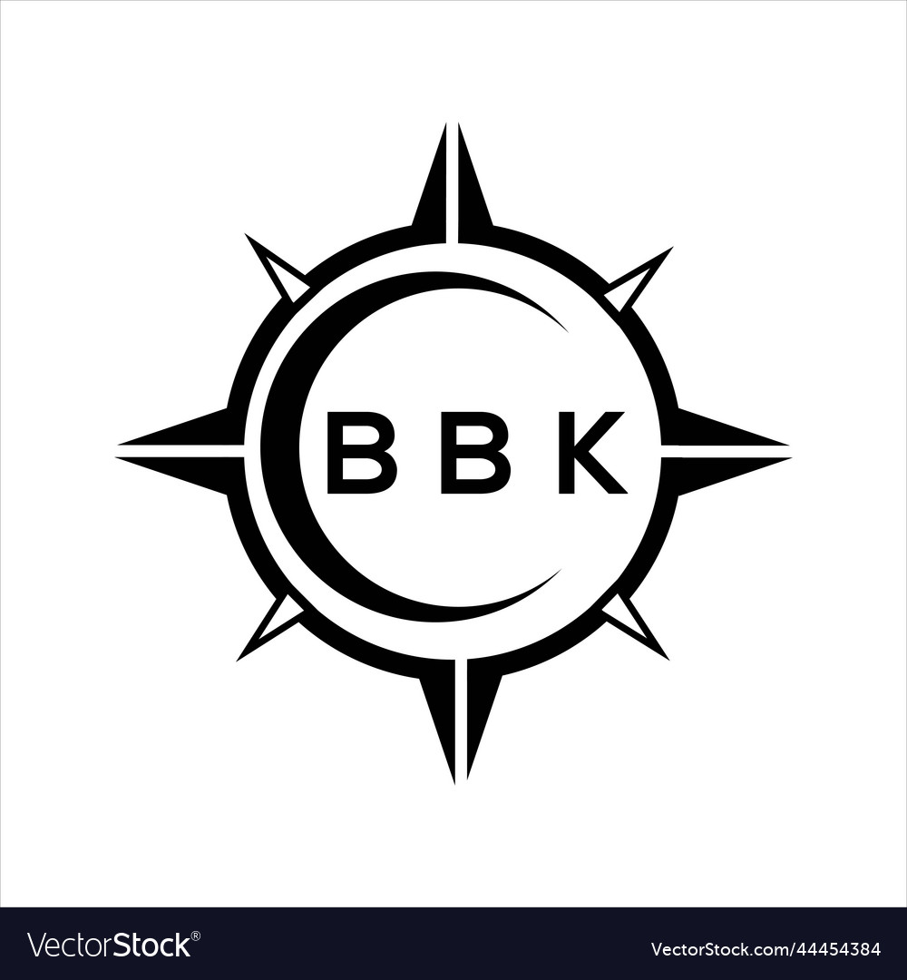 Bbk abstract monogram shield logo design on white Vector Image