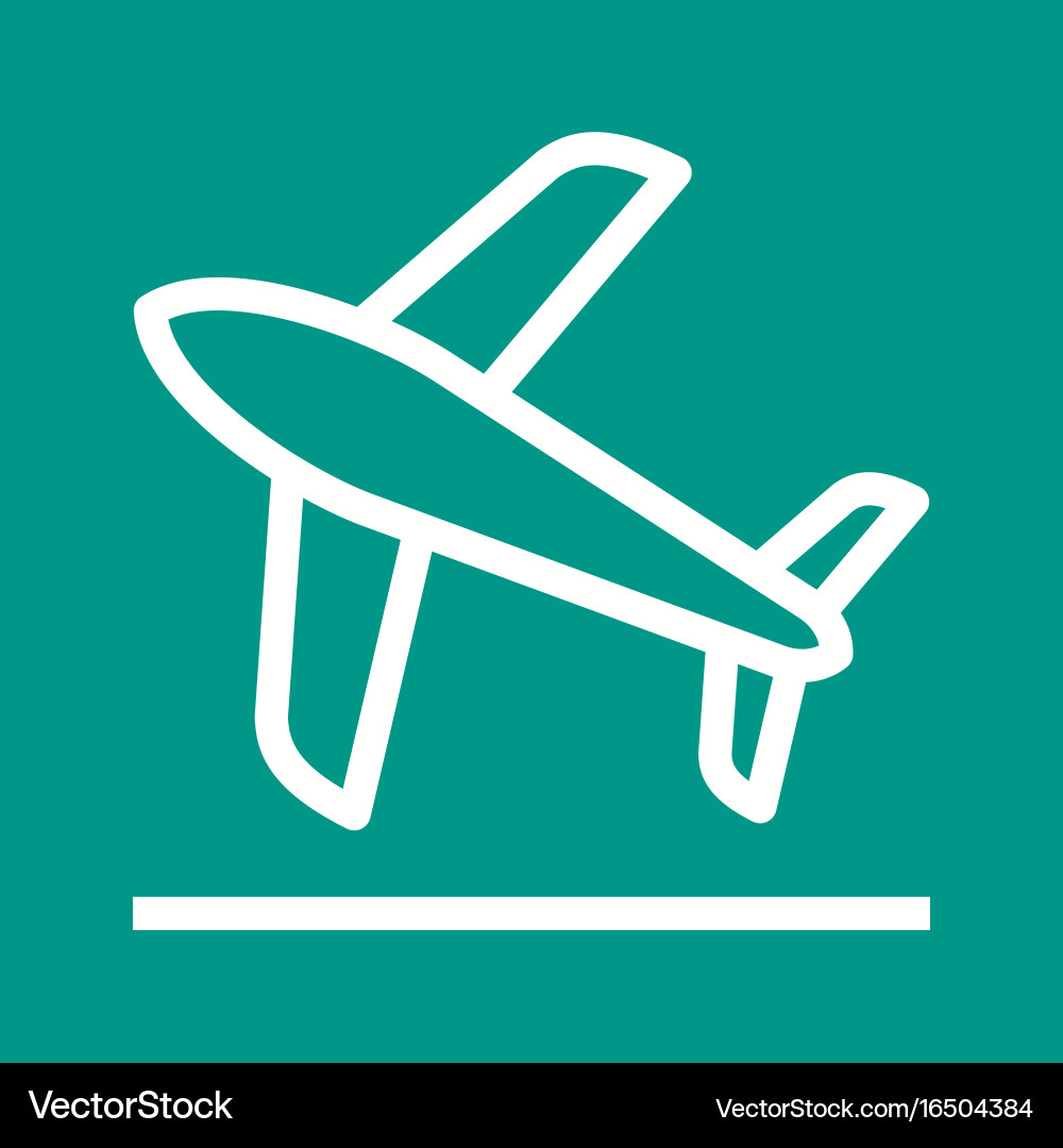 Flight takeoff Royalty Free Vector Image - VectorStock