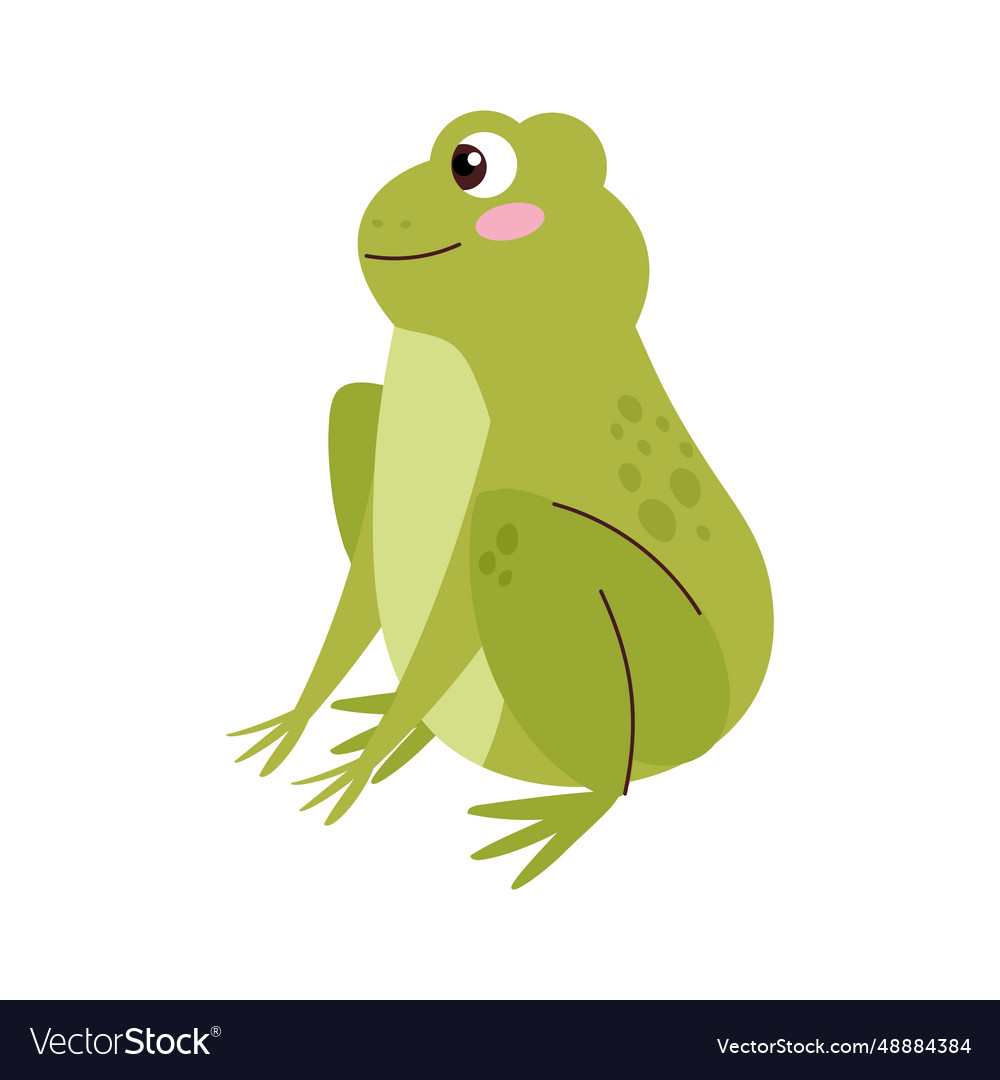 Frog animal side view Royalty Free Vector Image