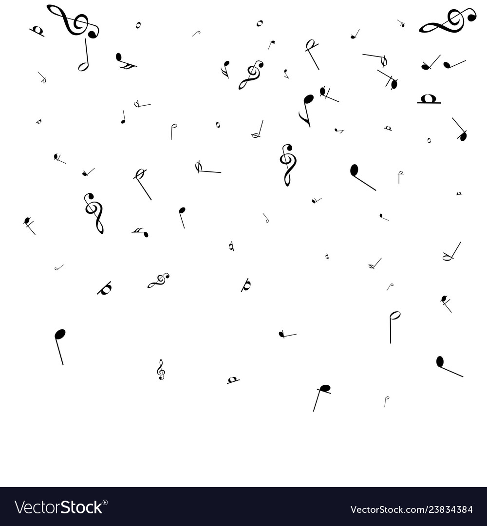 Music notes mensural musical notation black notes Vector Image