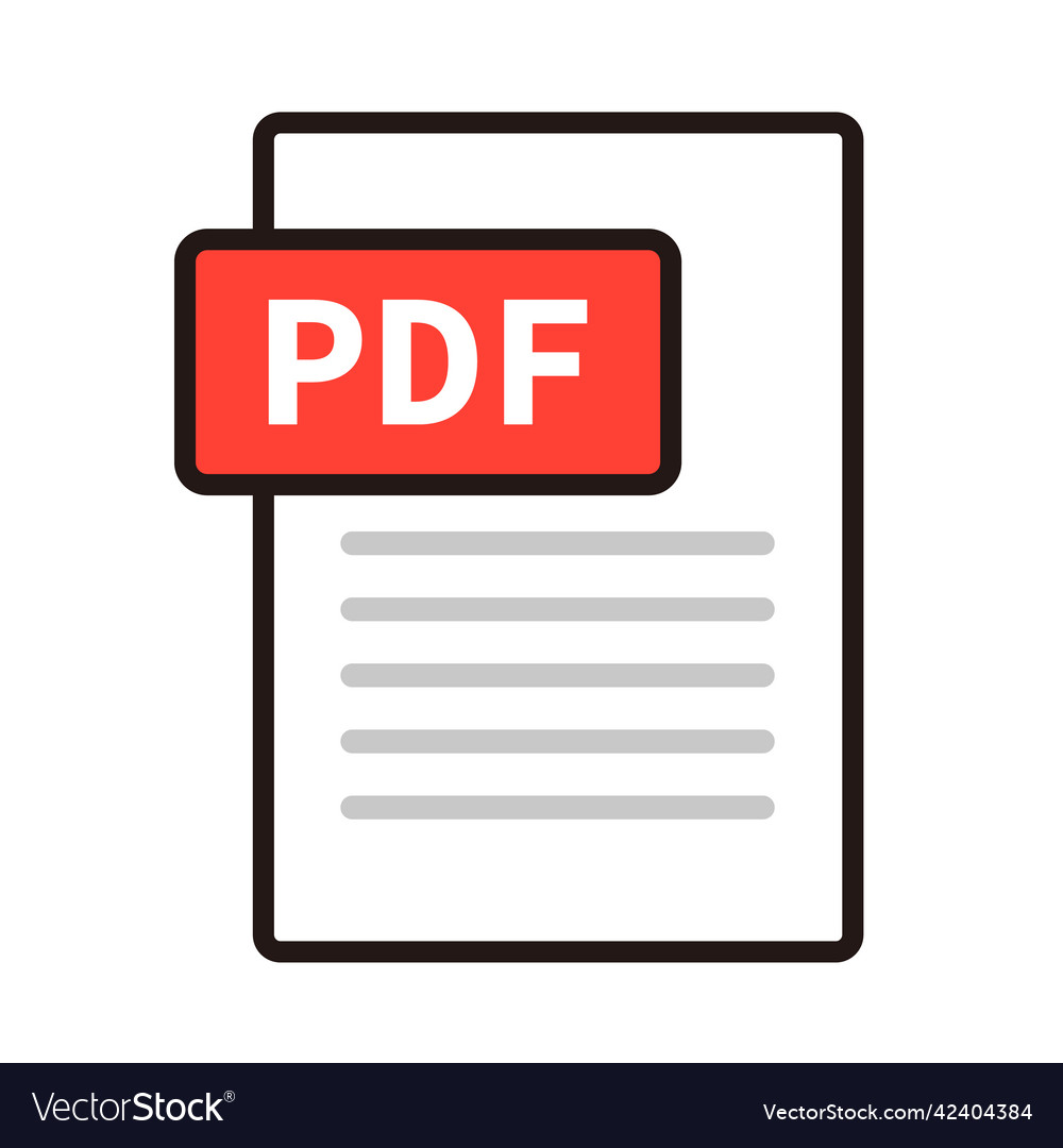 Pdf file icon of electronic document Royalty Free Vector