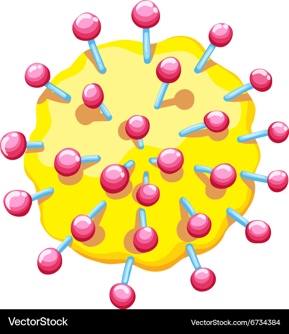 Single cell of virus Royalty Free Vector Image