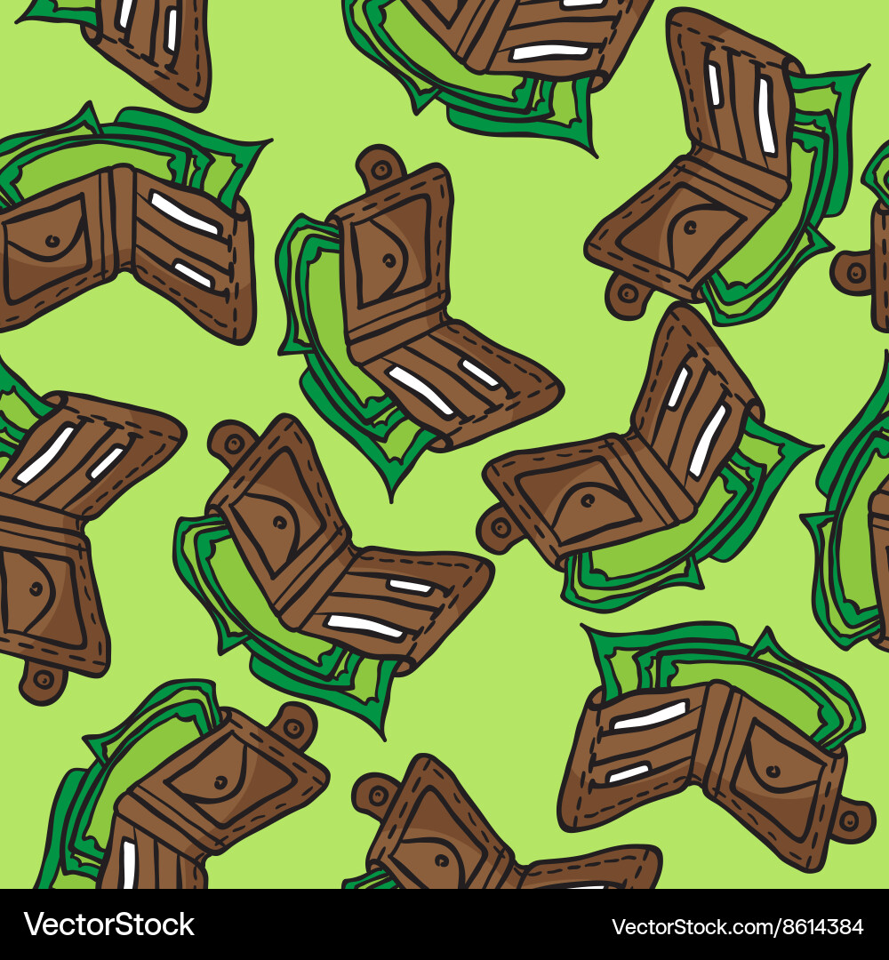 Bank Note Wallet Pattern Wallet pattern Royalty Free Vector Image - VectorStock