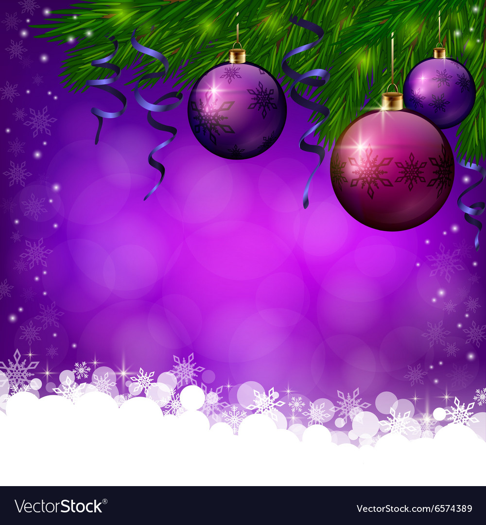 Christmas violete background Royalty Free Vector Image