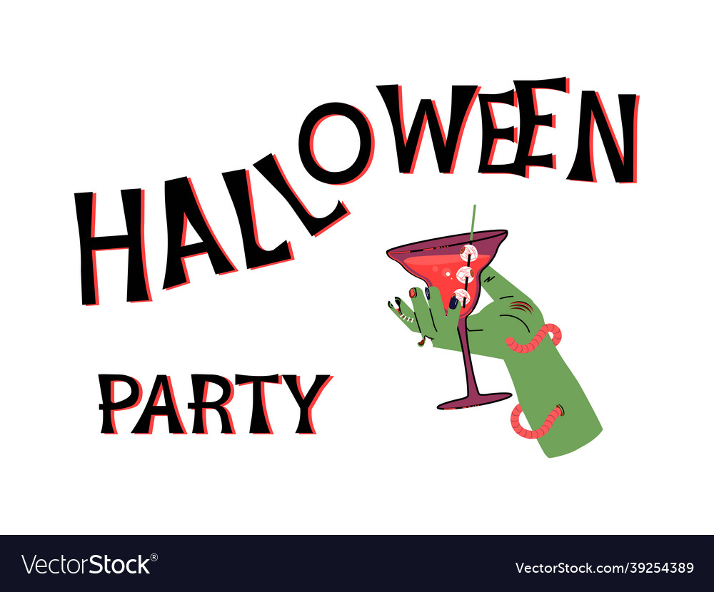 Halloween Party Poster isoliert auf weiß