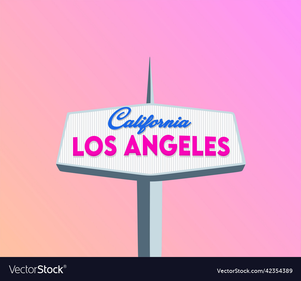 Los angeles california board Royalty Free Vector Image