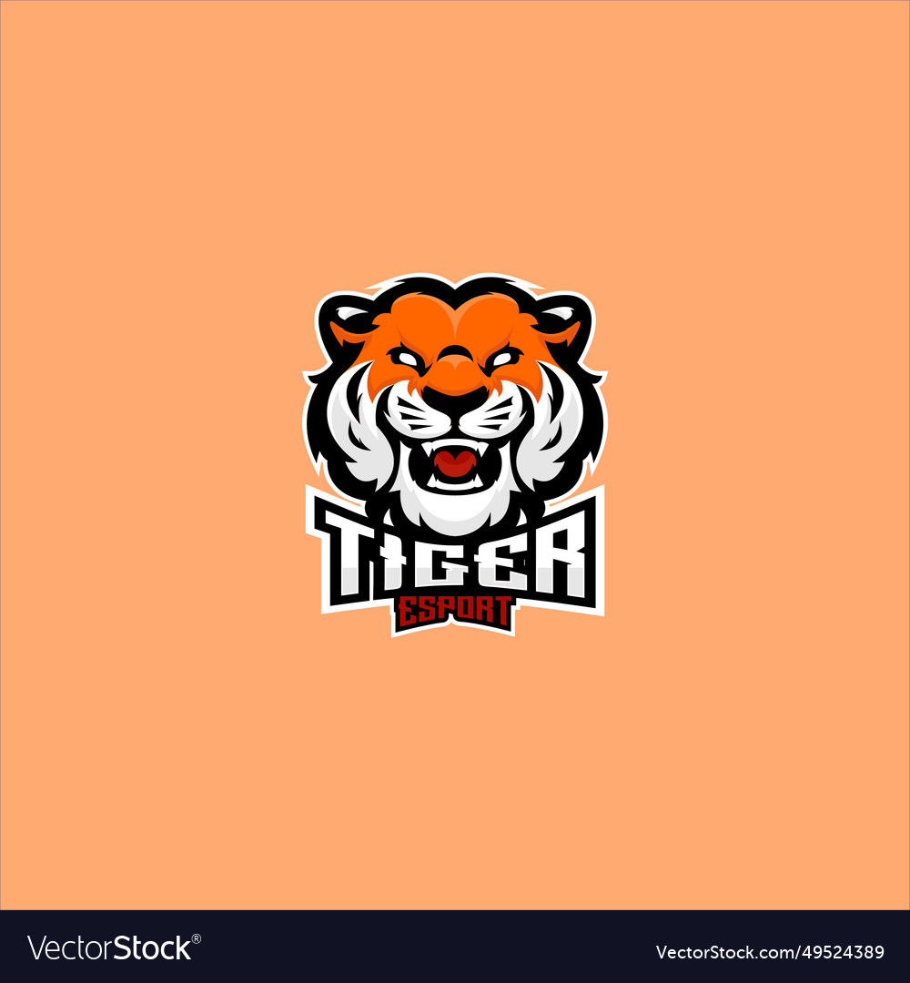 Tiger head logo esport team design