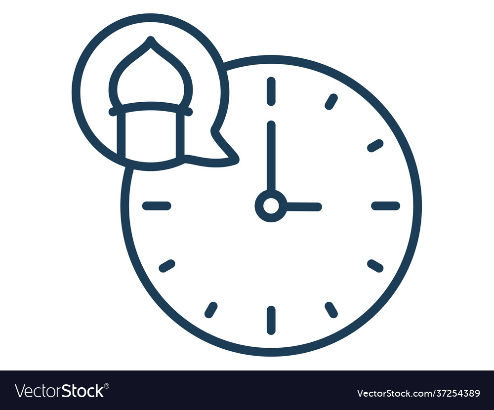 Time callprayer adzan islam single isolated icon