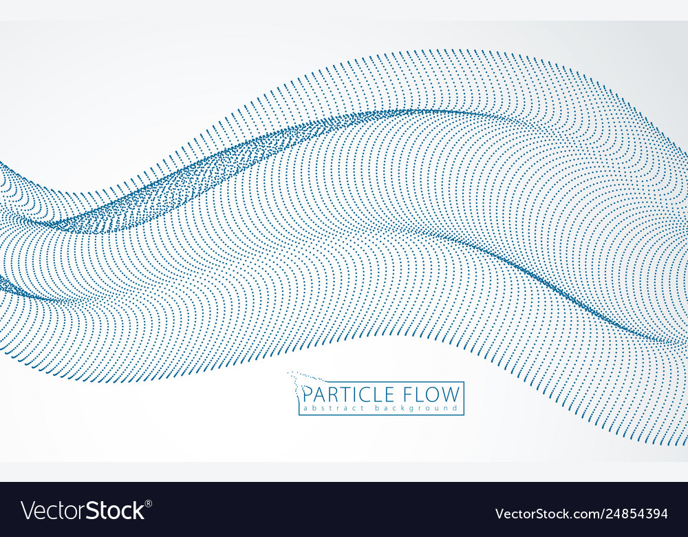 3d particles mesh array wave sound flowing