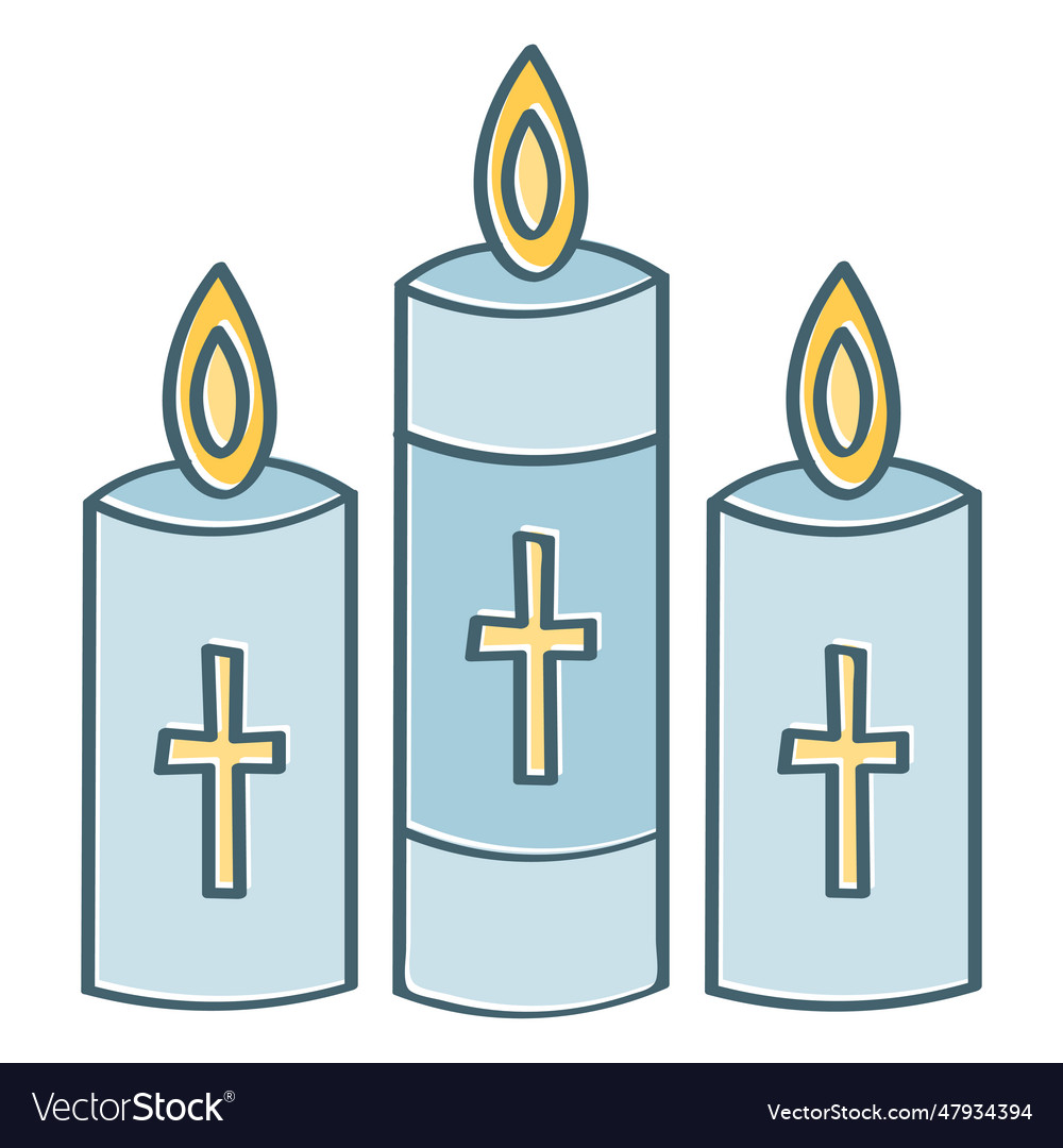 Candles with crosses color stroke