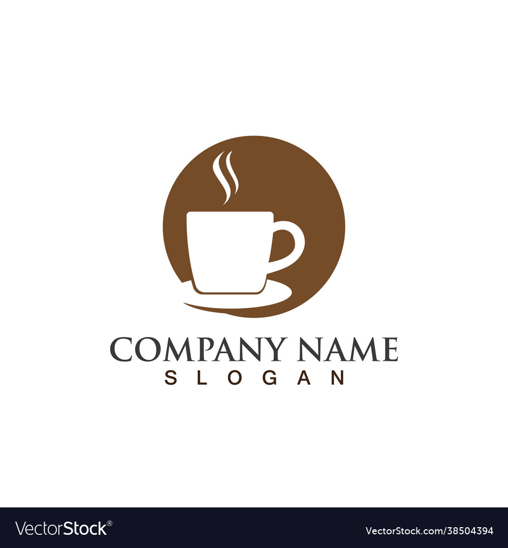 Coffee cup logo template Royalty Free Vector Image