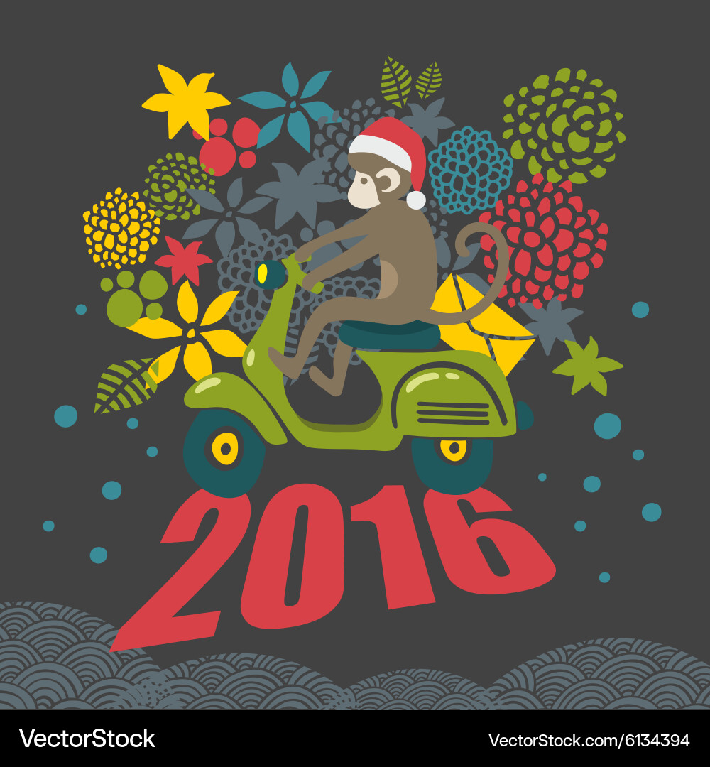 Creative of cute monkey Royalty Free Vector Image