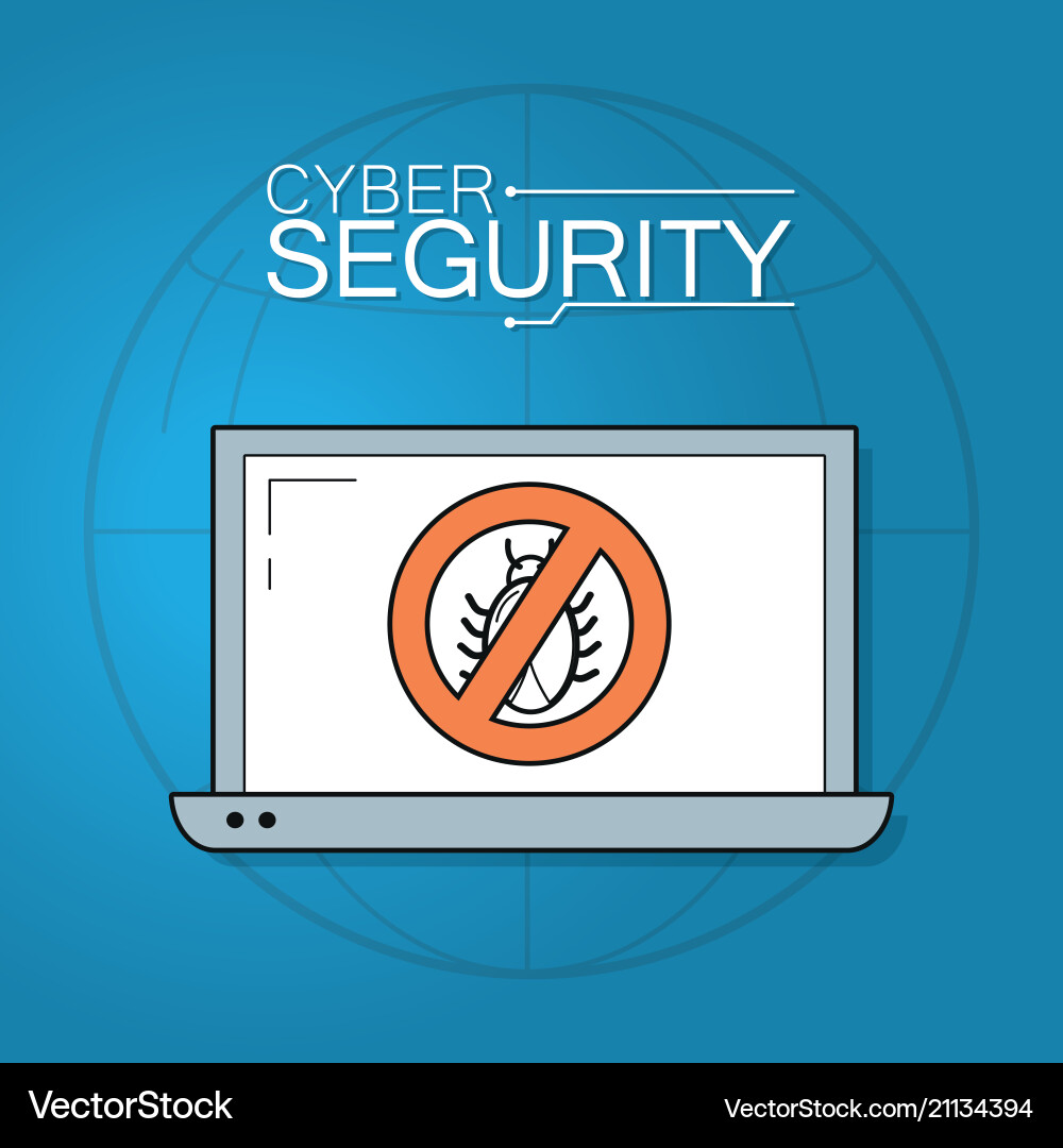 Cyber security technology Royalty Free Vector Image