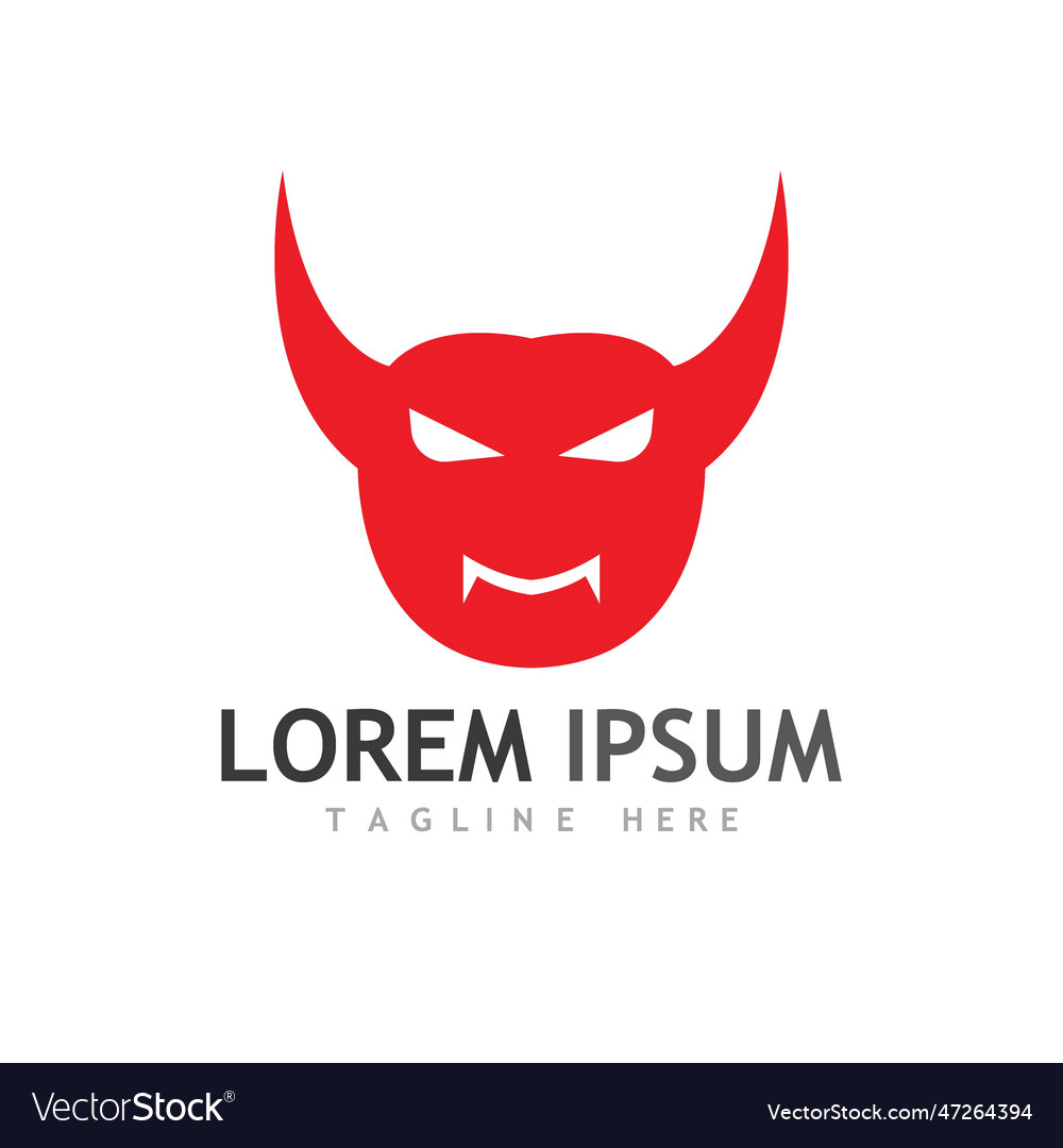 Devil horn icon design logo template