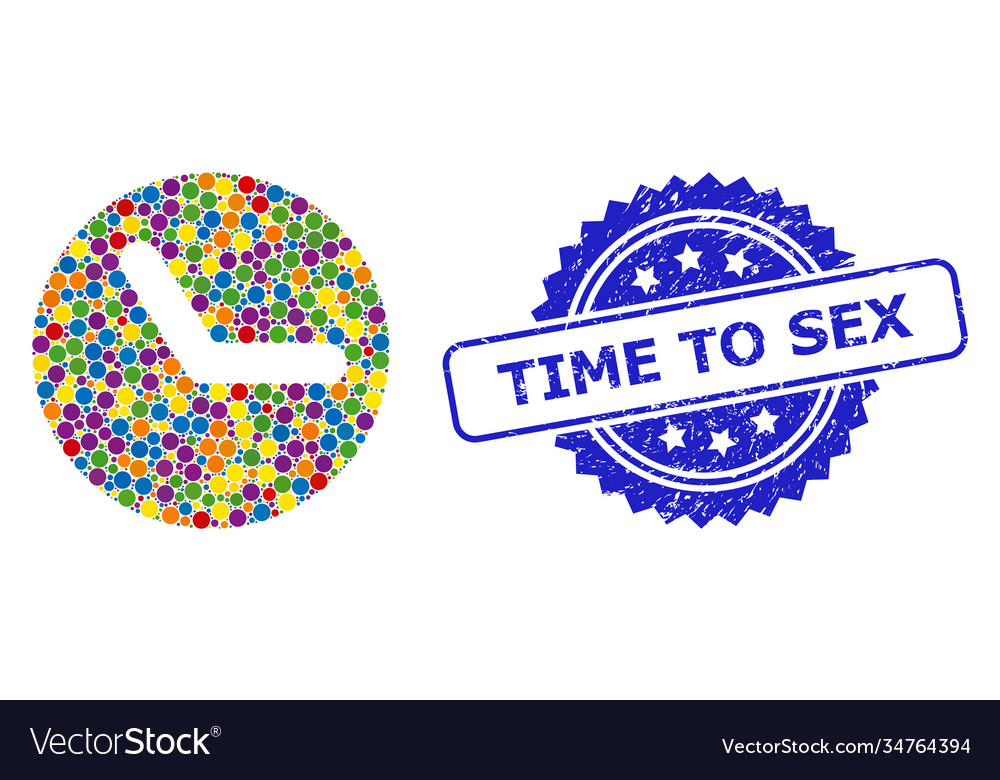 Distress time to sex stamp imitation and dot color