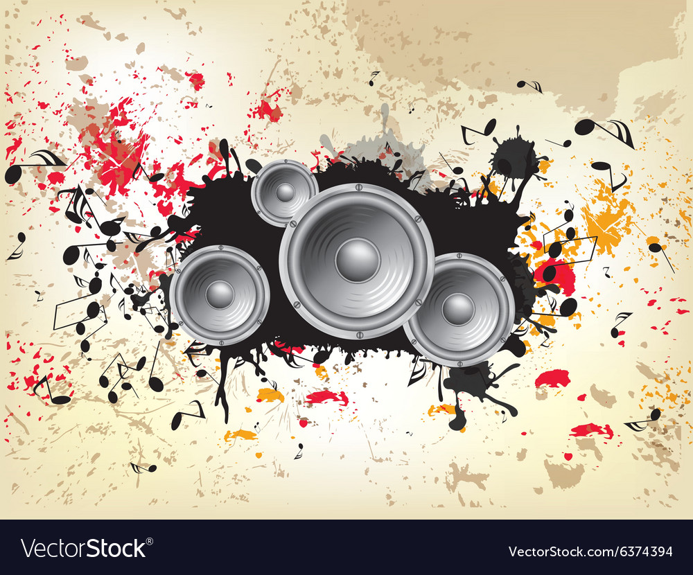 Grunge Musical Background Theme Royalty Free Vector Image