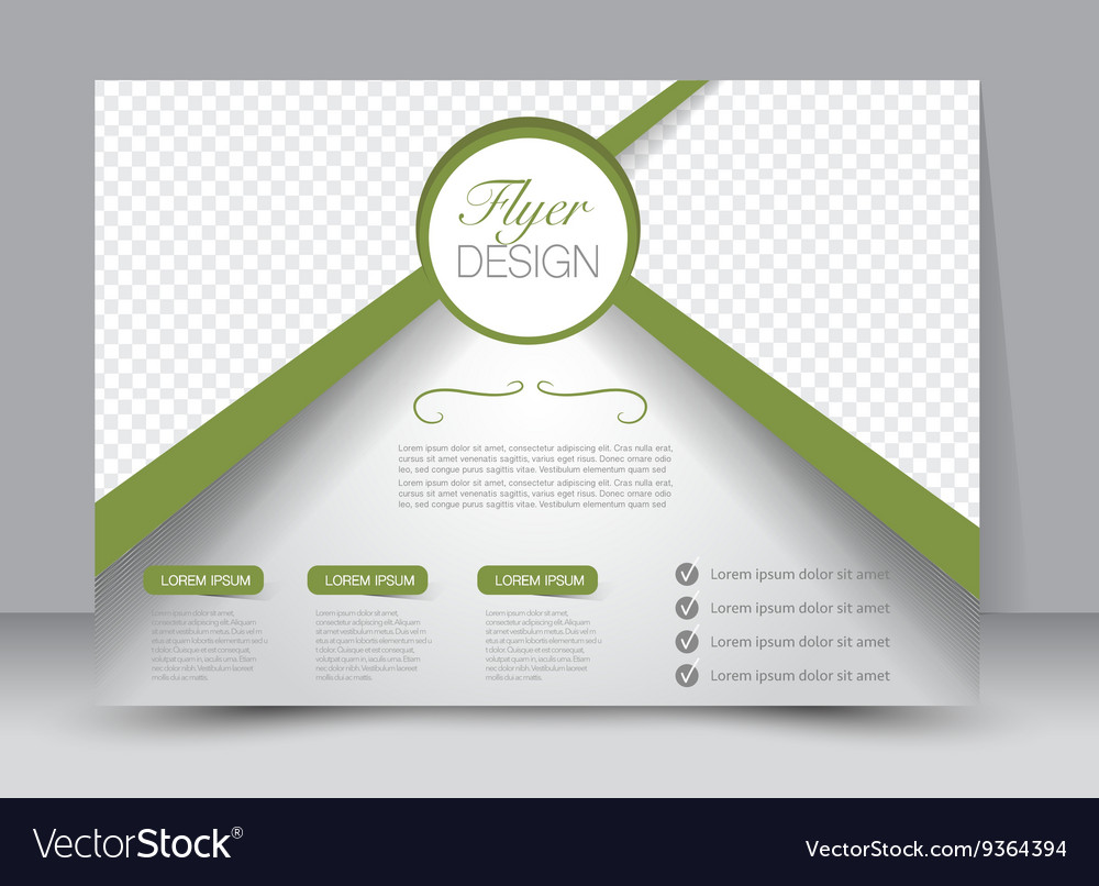 Landscape billboard flyer or brochure template Vector Image